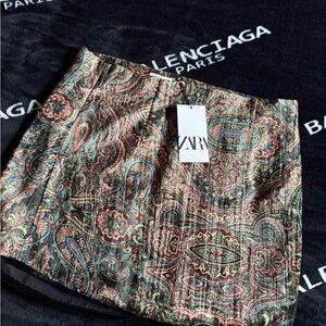 Zara Paisley Mini Skirt - Multicolor